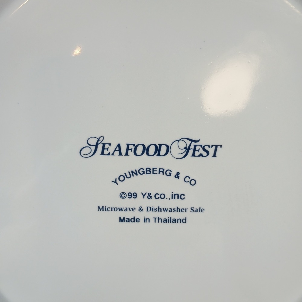 Vintage 1999 Lobster Seafood Fest Plate Youngberg & Co 10.5" Beach Decor Sealife - Picture 6 of 7